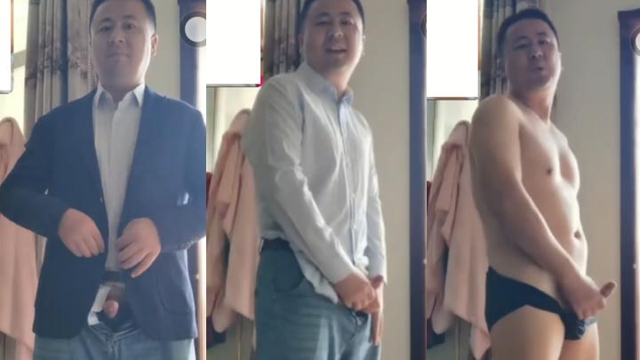 采访正装熊叔玩粉嫩鸡巴有射1